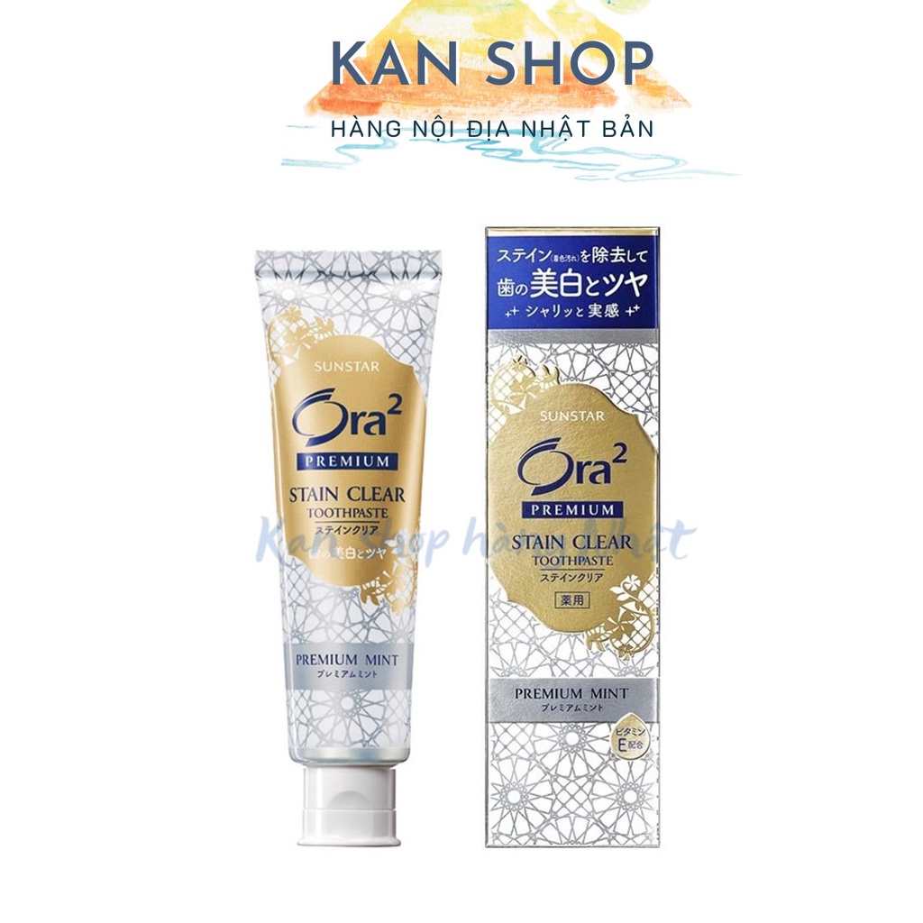 Kem đánh răng Ora2 Premium Stain Clear 100g | 4901616010543 | Kan shop hàng Nhật