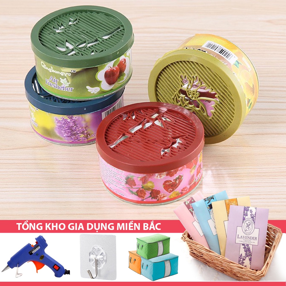 [Tổng Kho Sỉ] Hộp Sáp Thơm DÁNG TRÒN Để Nhà Vệ Sinh, Phòng Ngủ, Nhà Tắm - Sáp Tự Nhiên Khử Mùi Hôi Để Tủ Quần Áo, Ô Tô
