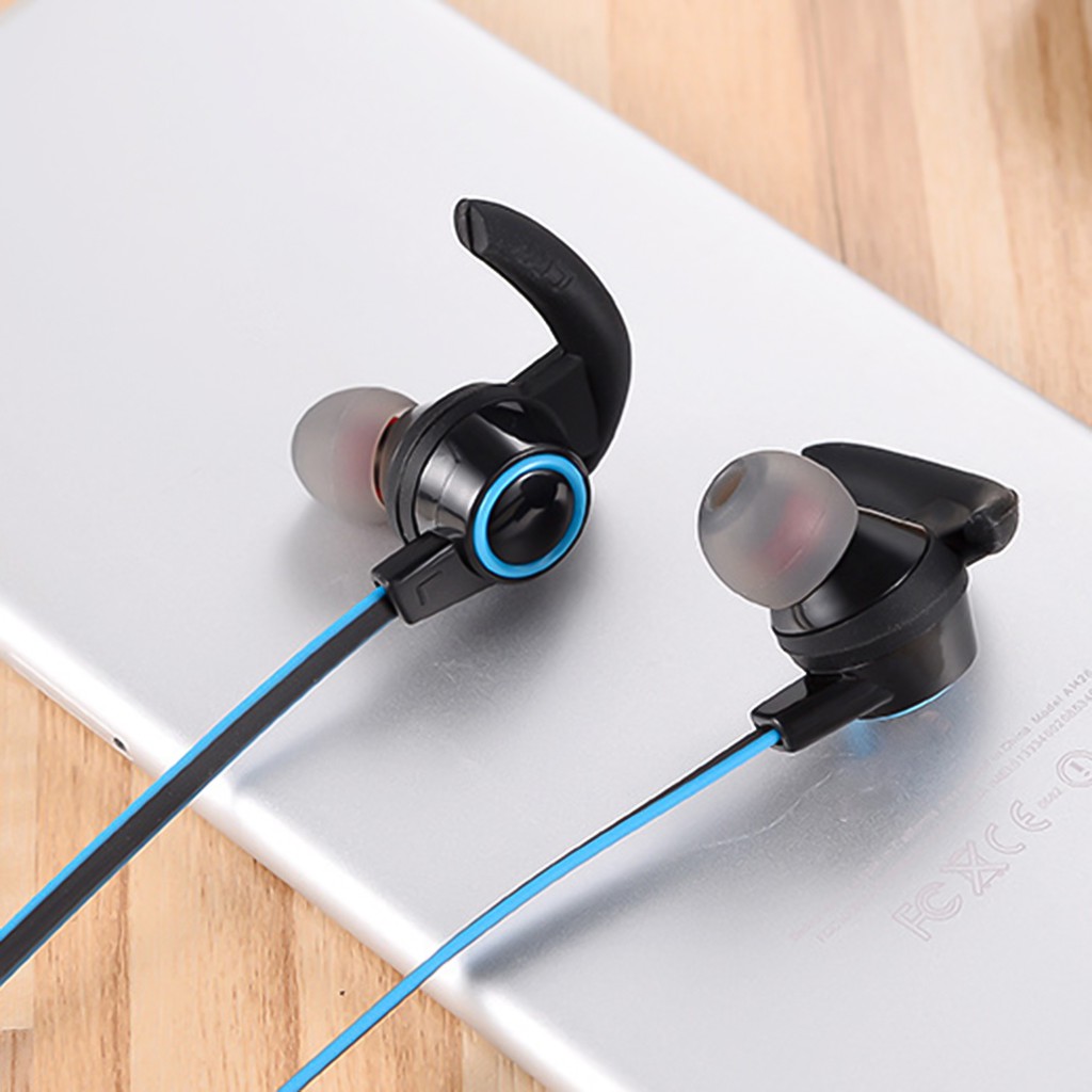 Tai Nghe Thể Thao Hel + Bluetooth 5.0 Đeo Cổ Chống Thấm Nước Có Micro