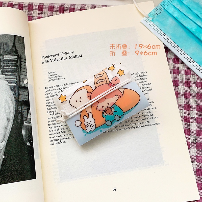 TAILI Túi đựng khẩu trang  in họa tiết hoạt hình dễ thương