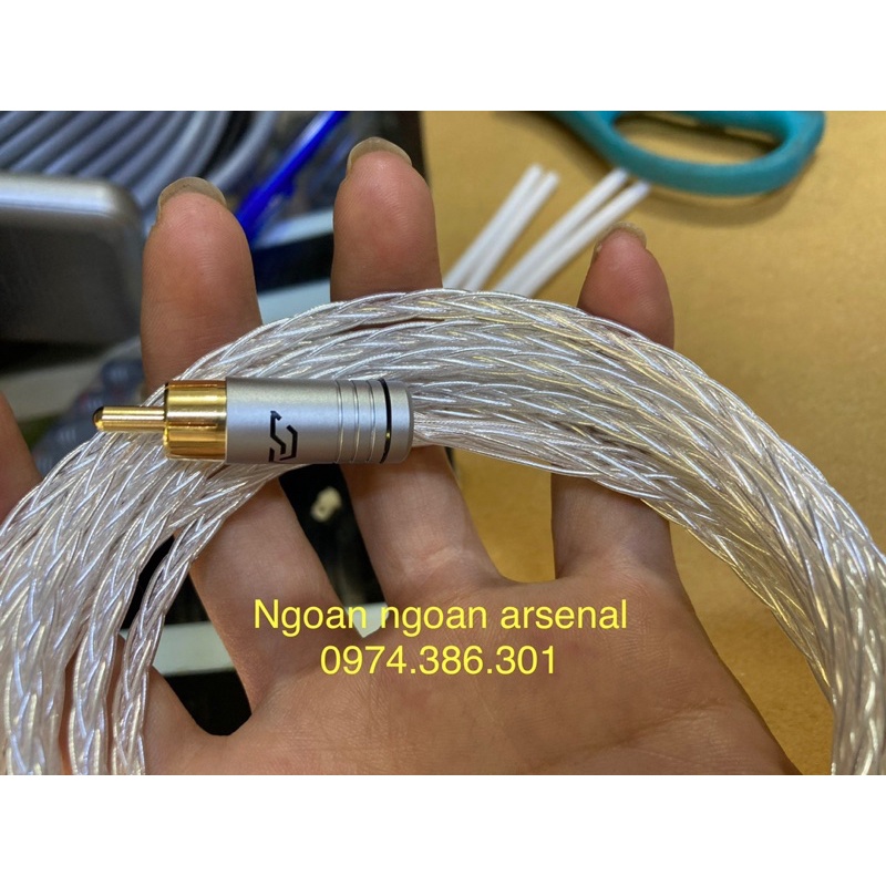 Dây hoa sen Av RCA 8 lõi mạ bạc cao cấp DIY nhập khẩu chính hãng