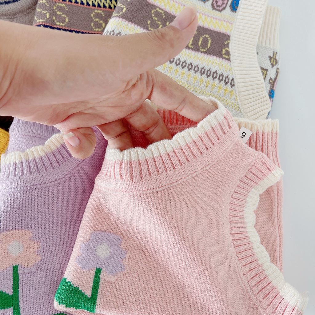 Áo ghile len Quảng Châu sz nhỡ cho bé