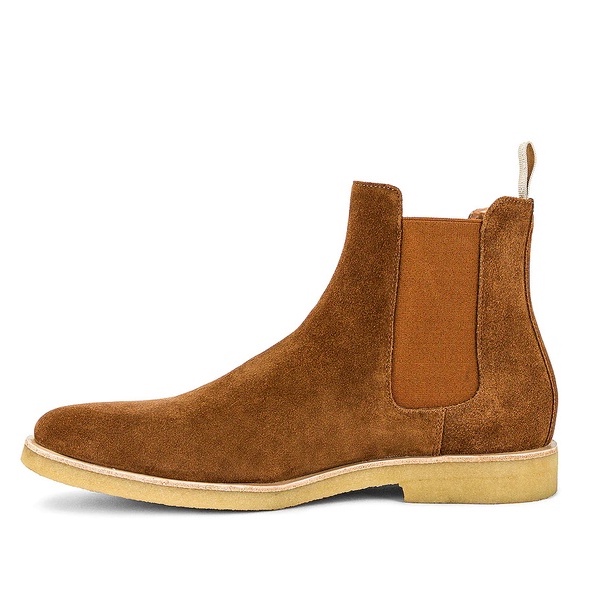 Giày Chelsea boots thời trang nam tăng 3.5cm chiều cao chất liệu da lộn màu nâu đế crepe | BigBuy360 - bigbuy360.vn