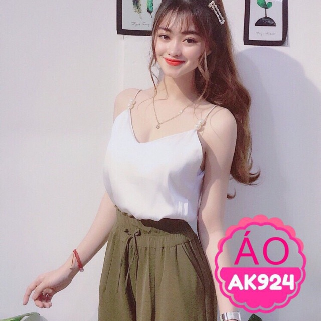 Áo HAI DÂY VOAN CÁT PHI LỤA ĐÍNH NGỌC ( ảnh chụp bảng màu phía sau) mẫu 2 | BigBuy360 - bigbuy360.vn