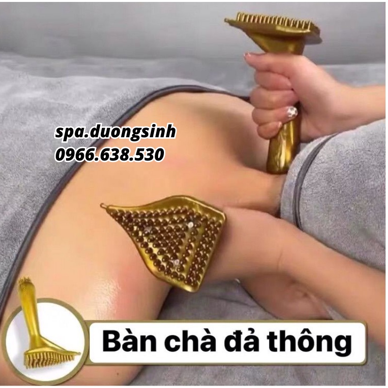 Bàn Chà Vàng Massage Body, Bàn Chải Đả Thông Kinh Lạc, Bàn Chải Body Spa Dưỡng Sinh 1 Chiếc