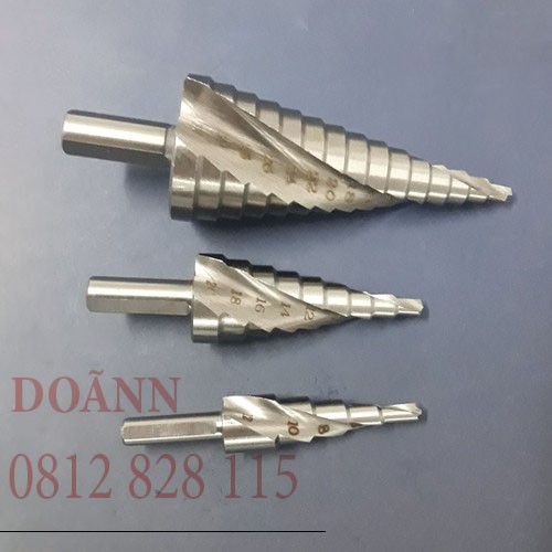 Bộ 3 Mũi Khoan Tháp Trắng Xoắn