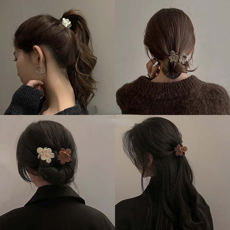 Kẹp Tóc Hình Hoa / Trái Tim Đính Ngọc Trai Dễ Thương Phong Cách Hàn Quốc Thời Trang Cho Nữ