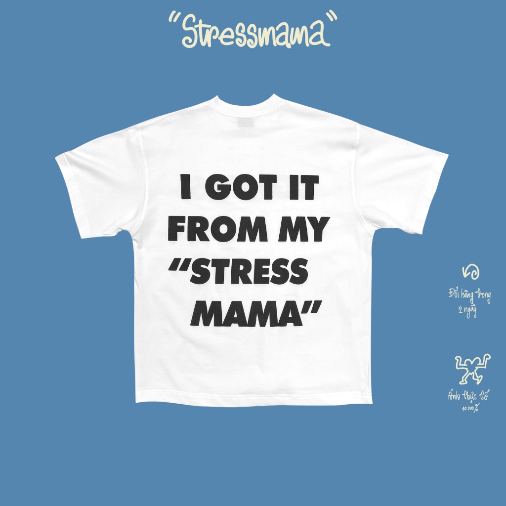 Stressmama Áo thun IGIFMS T-Shirt màu Đen chất liệu Cotton vải dày 220 GSM thoáng mát in lụa thủ công Local Brand