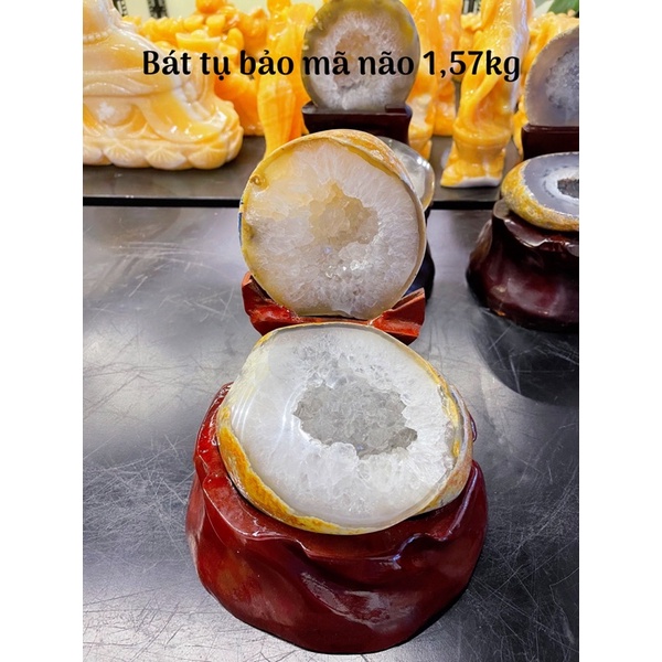 Bát Tụ Bảo Đá Mã Não Phong Thuỷ