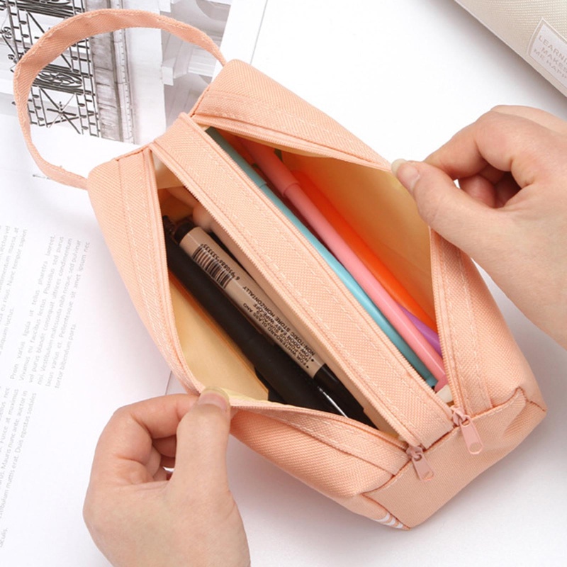 Túi Đựng Bút Bằng Vải Canvas Nhiều Ngăn Sức Chứa Lớn Tiện Dụng