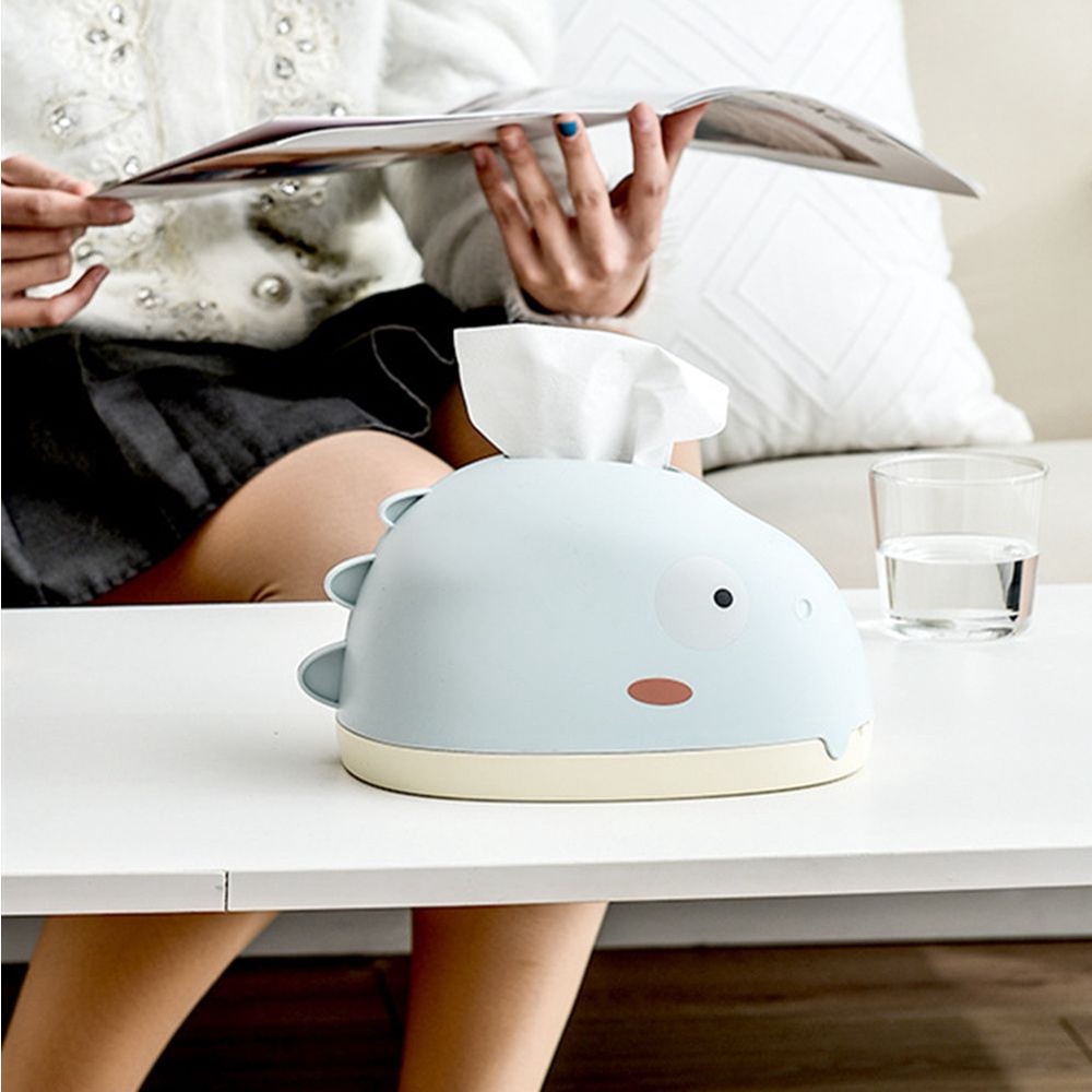 UUMIR Hộp đựng khăn giấy hình khủng long dễ thương nhiều màu sắc