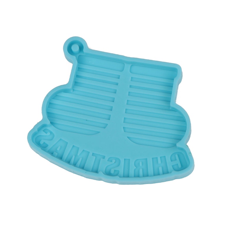 Khuôn Làm Móc Khóa Bằng Nhựa Epoxy Hình Cây Thông / Nón Giáng Sinh DIY