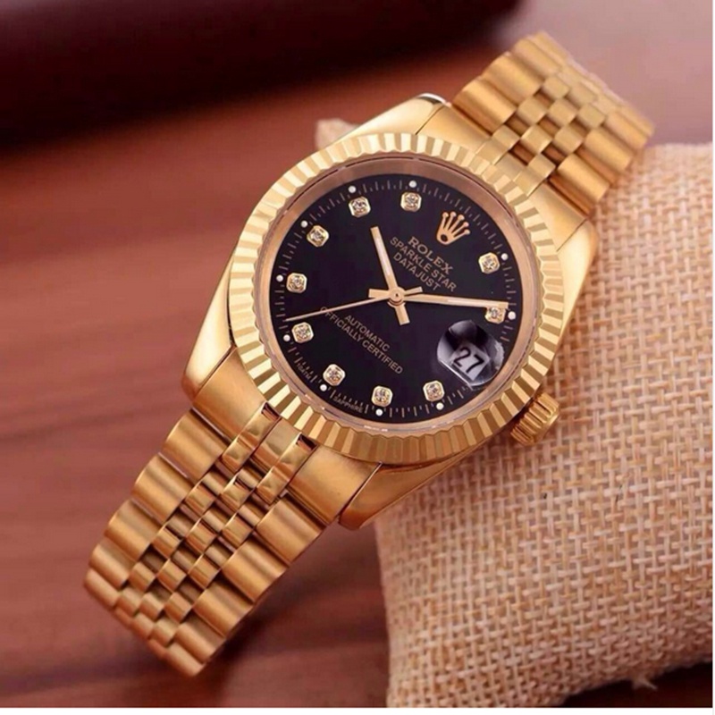 Luxury Brand Rolex Classic Gold Silver Datejust Women Men Alloy Watch Aa Watches