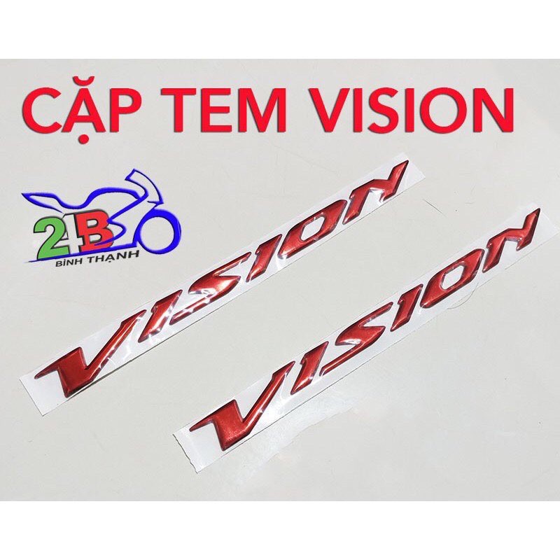 TEM VISION DÁN HÔNG XE VISION
