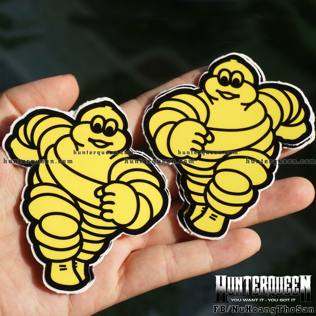 Cặp tem Michelin đơn giản. Decal cao cấp chống nước, dán trang trí xe máy cho các tay đua