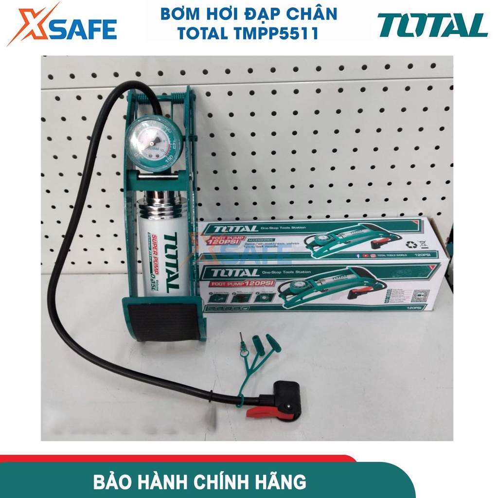 Bơm hơi đạp chân TOTAL TMPP5511, kích thước φ55 * 120mm, ống bền, áp suất cao - chính hãng