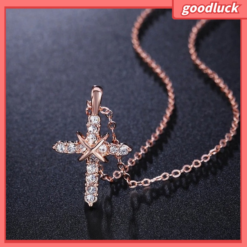 Goodluck| Vòng cổ Mặt Hình Thánh Giá Chất Liệu Hợp Kim Phong Cách Thời Trang