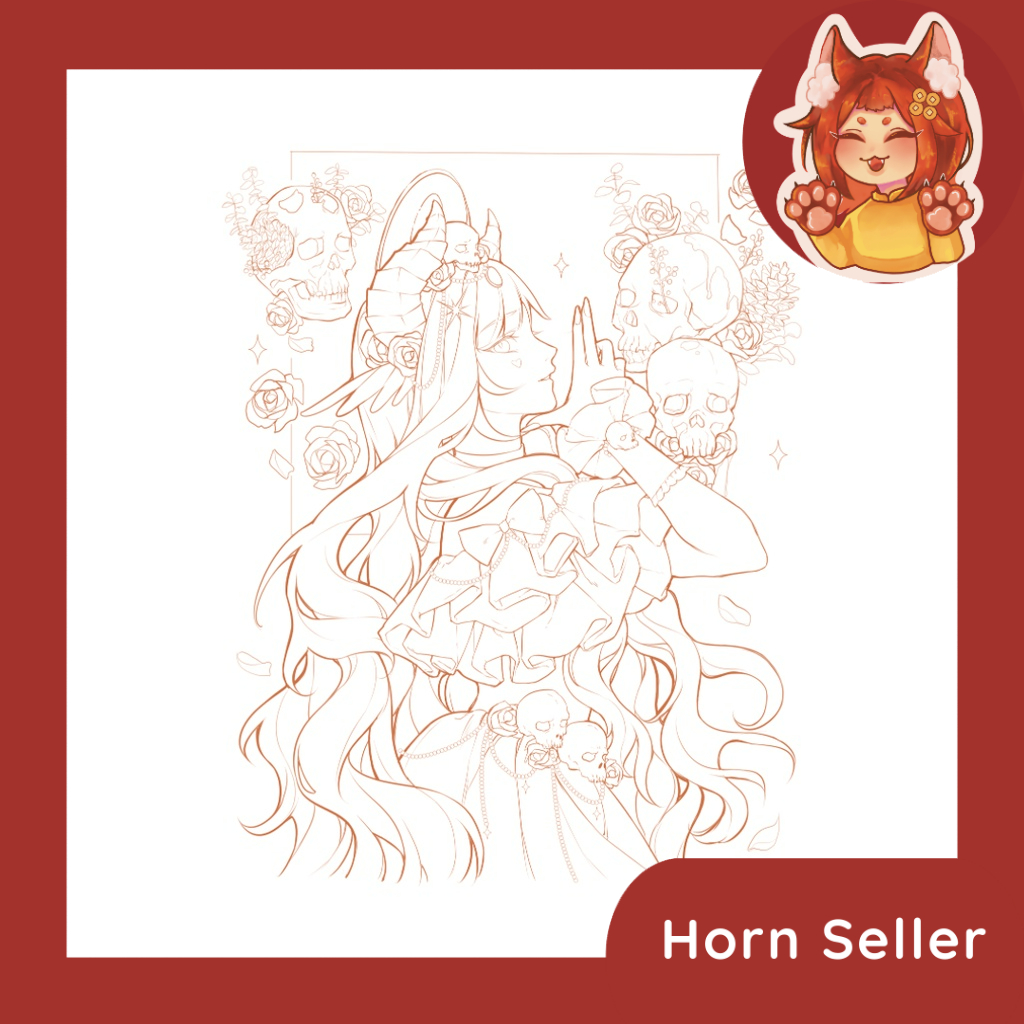 Line art "Merry Christmas" vẽ bởi Quỳnh Phạm