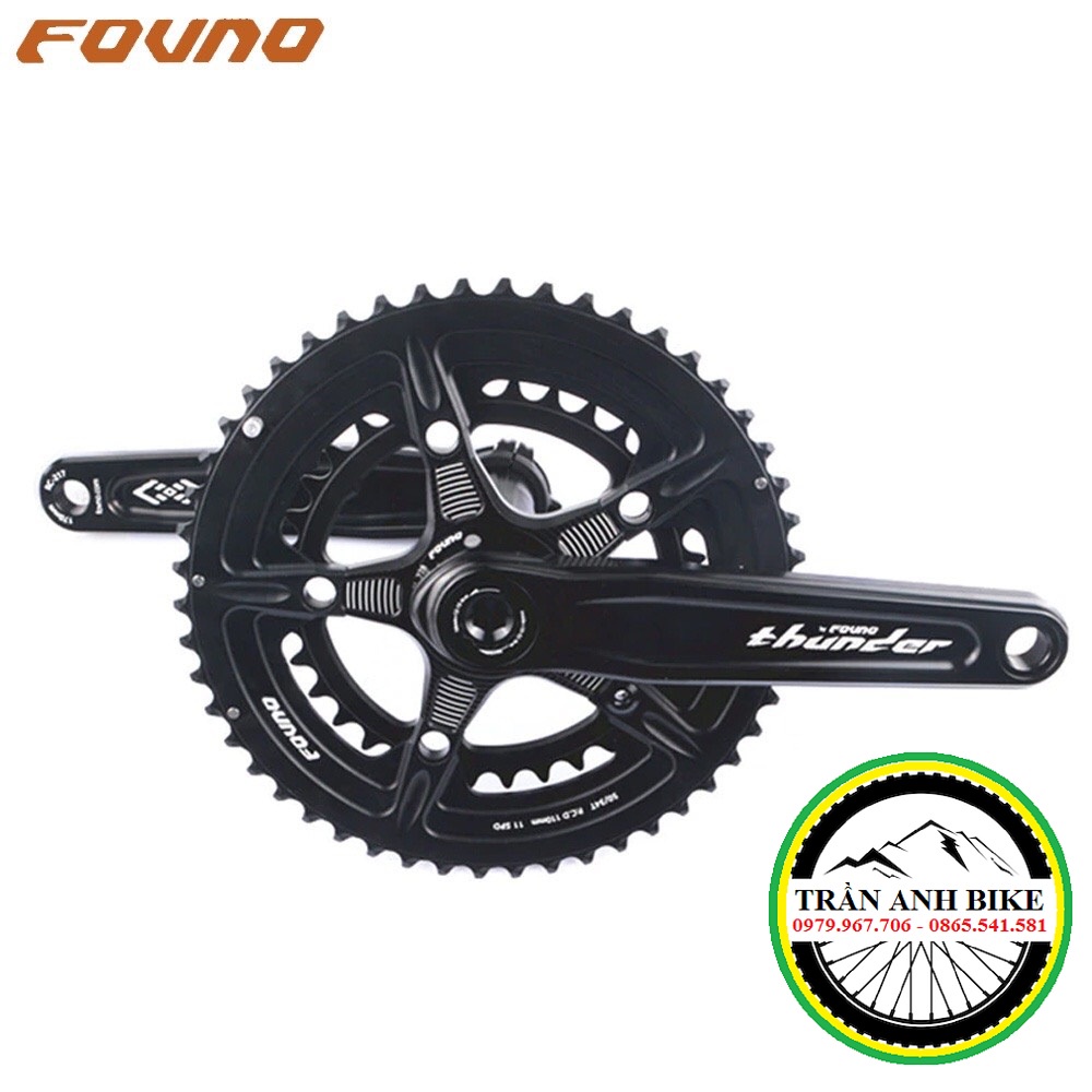 Đùi đĩa  rỗng xe đạp FOVNO THUNDER 34-50T / 36-52T / 39-53T