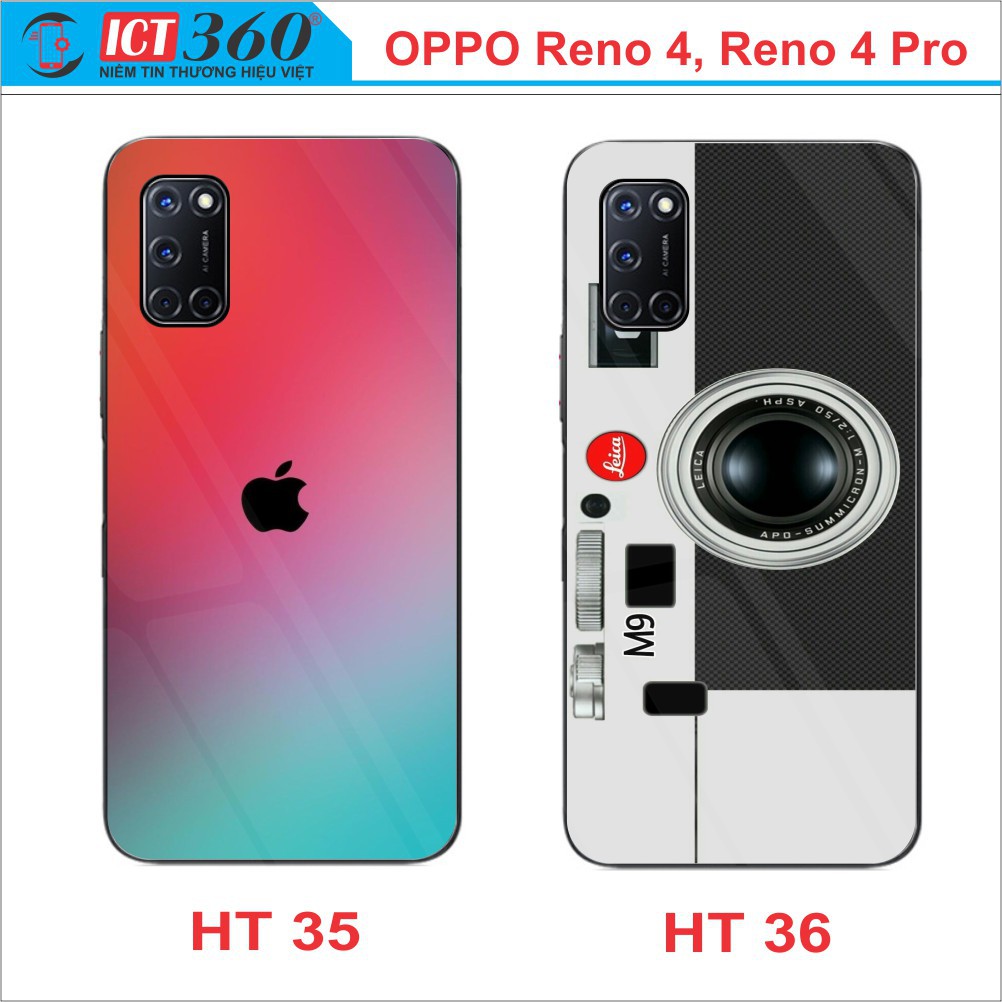 Ốp Lưng Kính OPPO Reno 4 ,Reno 4 Pro- in Theo Yêu Cầu