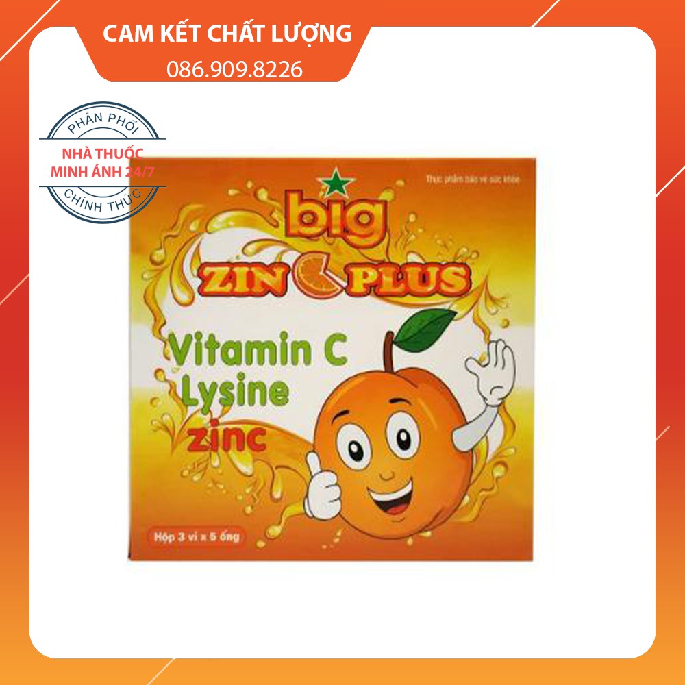 Siro ống BIG ZIN C PLUS_bổ sung Vitamin C cho trẻ