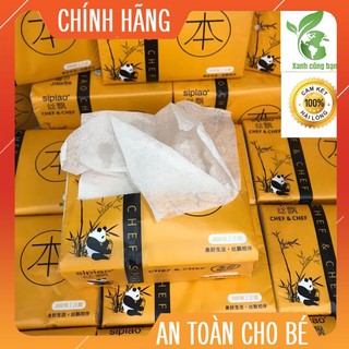 (Combo 3 gói) Giấy ăn gấu trúc SIPIAO CHEF CHEF, phản mới, nội địa Trung, siêu dai, siêu mịn
