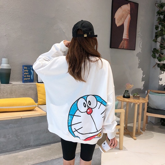 Áo Thu Đông Dài Tay Mặt Mon Sau Áo Doremon Doraemon