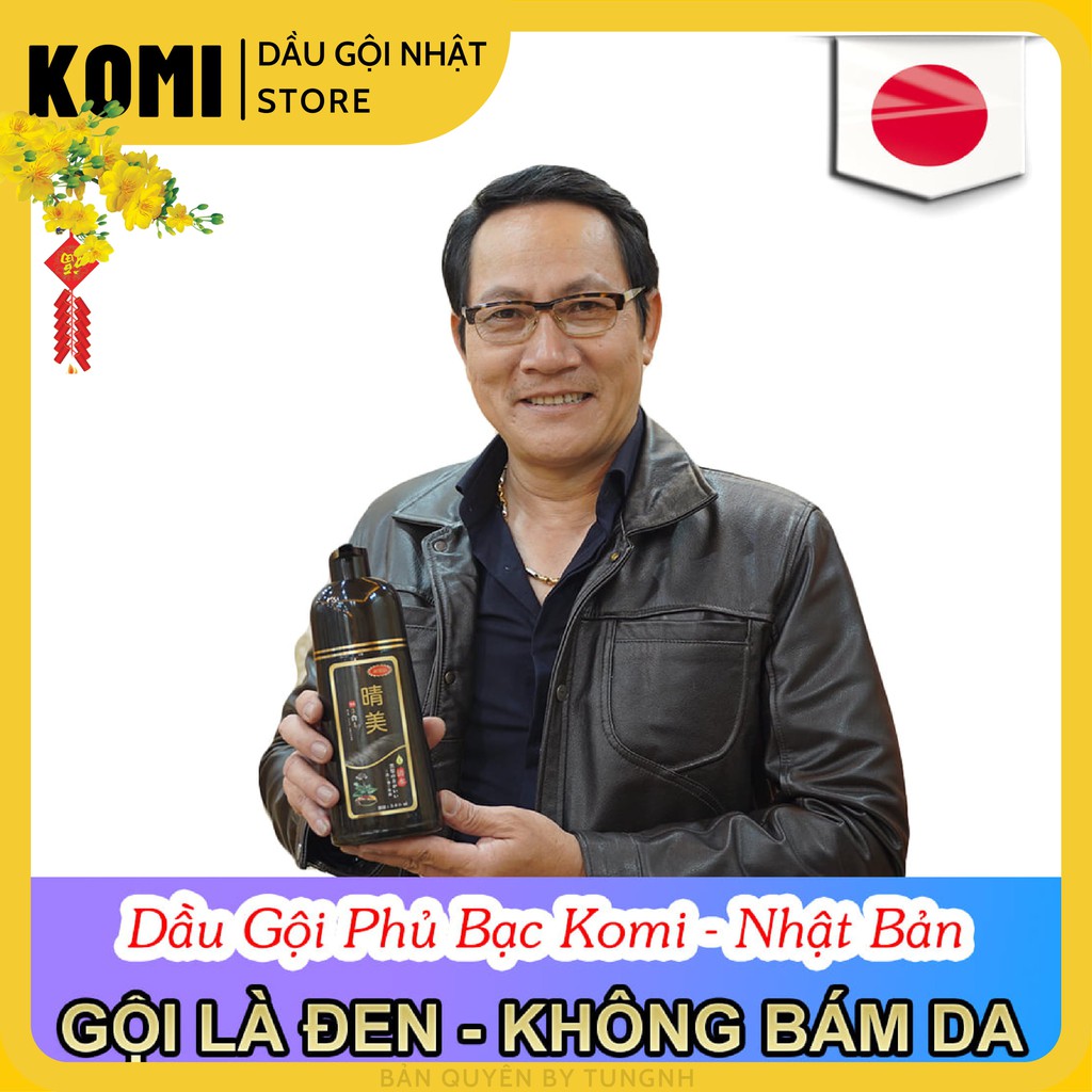 [Ưu Đãi Đặc Biệt] Dầu Gội Phủ Bạc Đen Tóc 500ml KOMI Chính Hãng Nhật Bản ( Màu Đen, Màu Cafe, Màu Nâu Vàng) | BigBuy360 - bigbuy360.vn