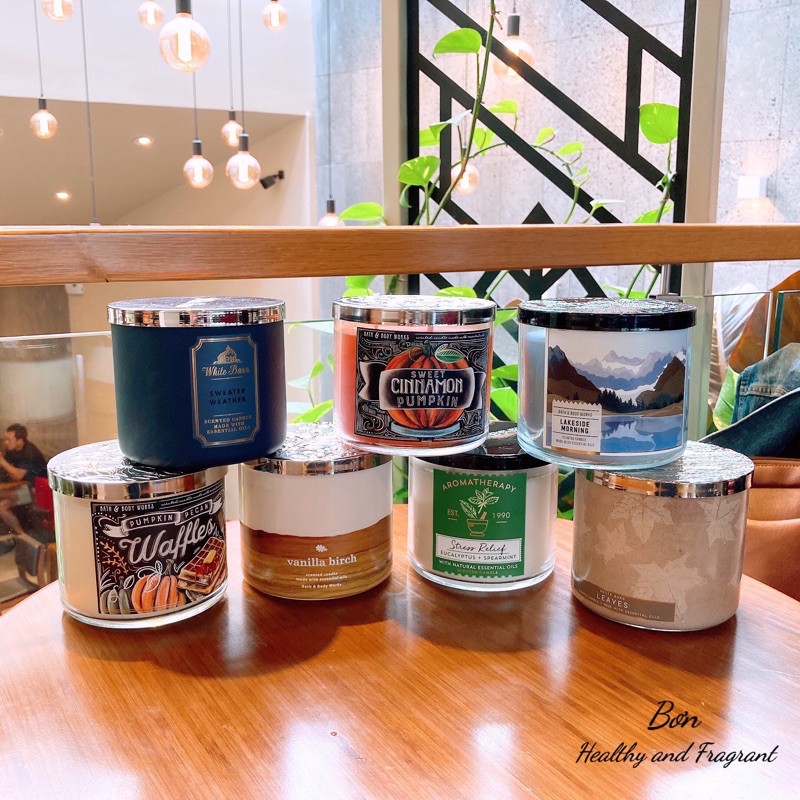 /Bill US - Part I/ Nến thơm 3 tim 🌈 3-wick candle 🌈 Bath and Body Works 🌈 nhiều mùi 🌈