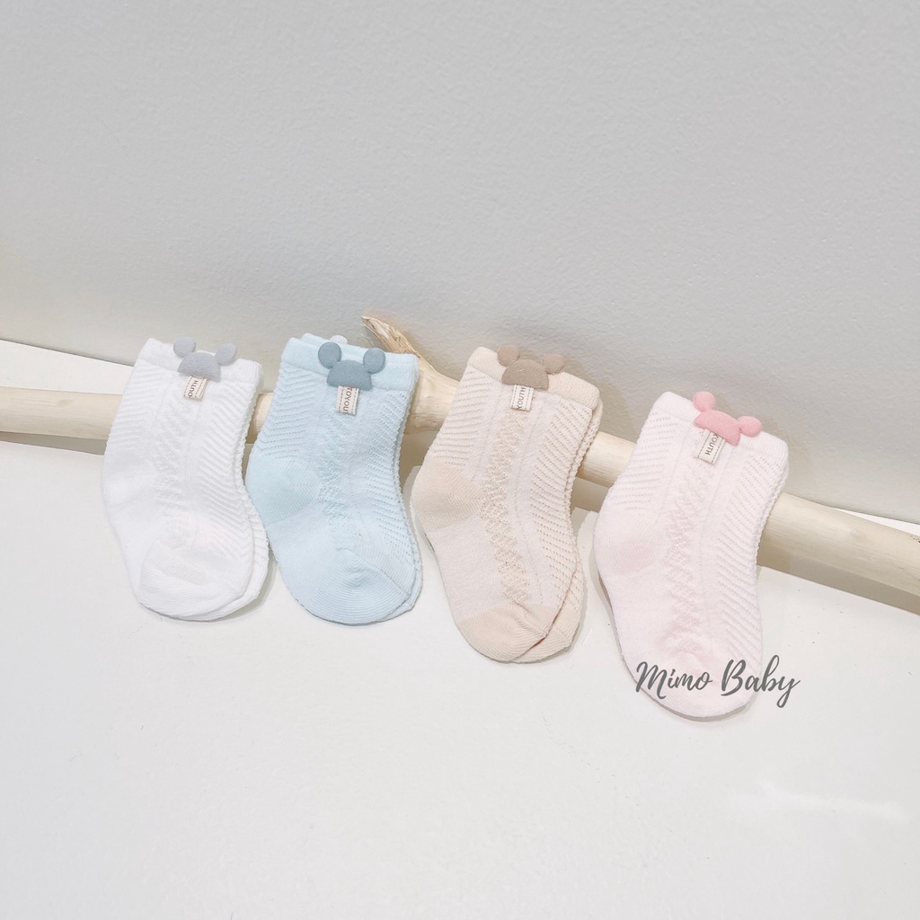 Tất lưới cao cổ gắn hình dễ thương cho bé T28 Mimo baby