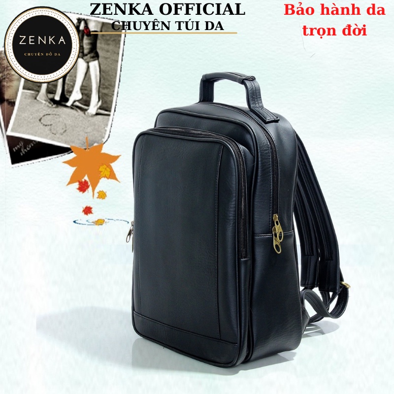 Balo da đựng laptop, ba lô công sở Zenka nhiều ngăn rộng rãi rất tiện dụng_ZBL03_1