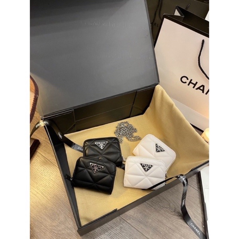 Túi Đeo Chéo Pra Mini, Ví Nữ Cầm Tay Trần Trám Có Dây Đeo Chéo