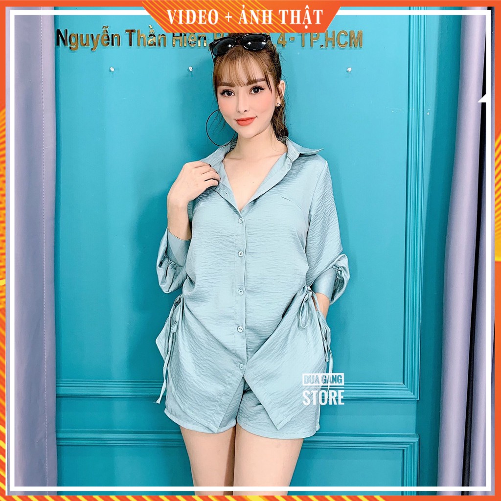 Bộ sơ mi dây rút kèm quần cá tính nhiều màu Dưa Gang Store SMR01 chính hãng | BigBuy360 - bigbuy360.vn