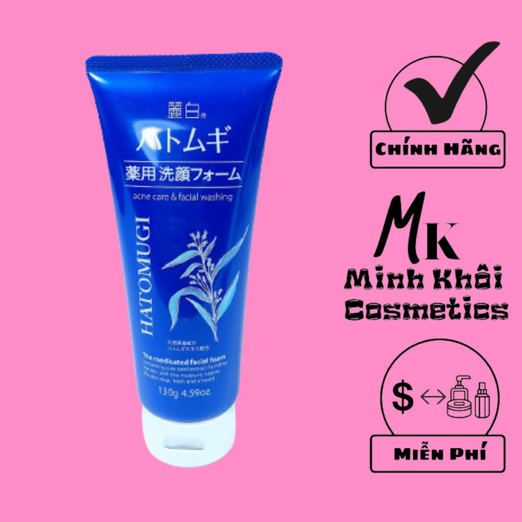 Sữa Rửa Mặt Trắng Da Hạt Ý Dĩ HATOMUGI CLEANSING & FACIAL WASHING 130g