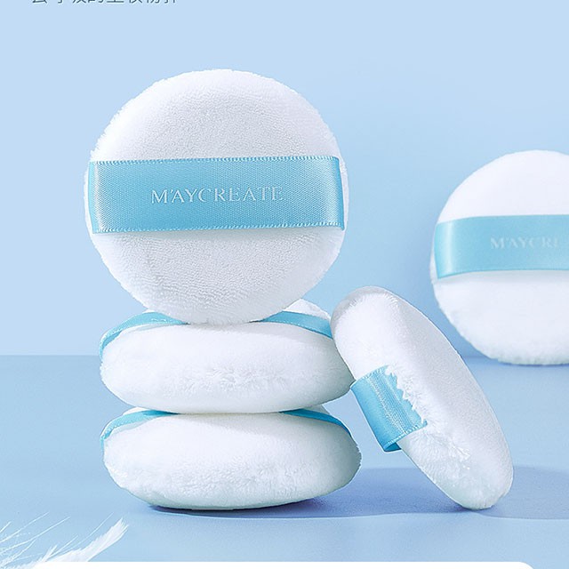 Hộp 5 Bông Đánh Phấn Cushion MayCreate Cao Cấp Full Box