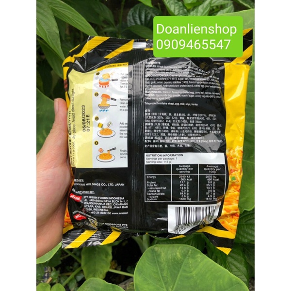 NISSIN - IRVINS SALTED EGG FLAVOUR MÌ TRỘN TRỨNG MUỐI ĂN LIỀN 113g