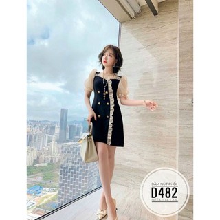 BIGSIZE ĐẦM NÚT PHỐI D482