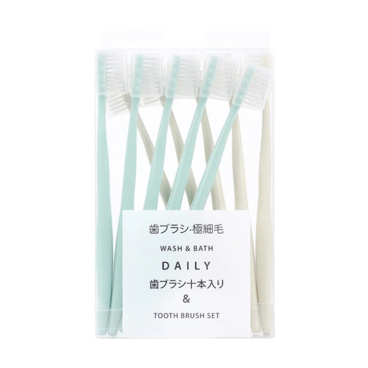 Combo 10 bàn chải đánh răng Daily Tooth Brush Set Nhật Bản