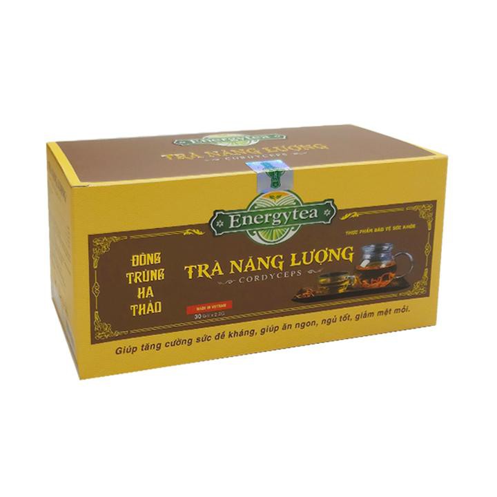 Trà Đông trùng hạ thảo Energytea Hộp 30 gói túi lọc.