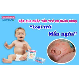 Bột tắm trẻ em trị chàm sữa, mụn sữa Nhân  Hưng