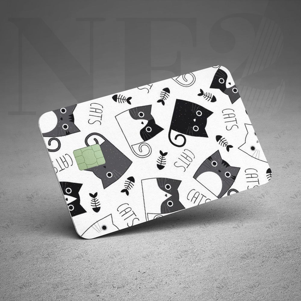 CUTE CAT 2 - Decal Sticker Thẻ ATM  Miếng Dán Trang Trí NF2 Cards