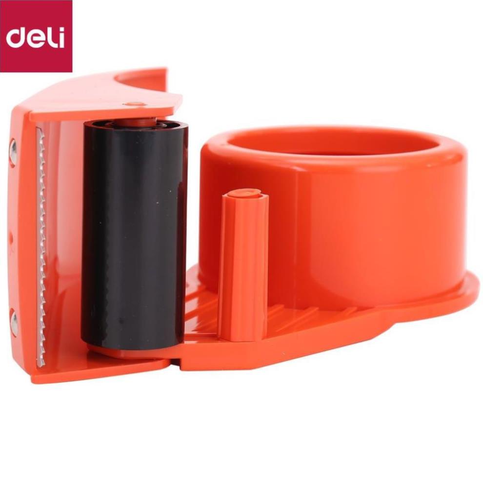 Cắt băng dính Deli - Nhựa bền chắc chắn - Cầm nhẹ tay, chắc tay - Dùng cho cuộn băng dính dưới 0.5kg - E801