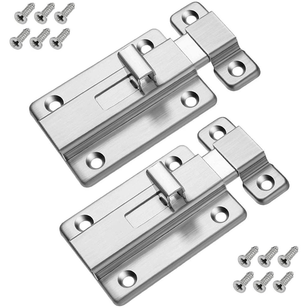 Bộ khóa cửa trượt bằng thép không gỉ tiện dụng cho phòng tắm/ nhà vệ sinh