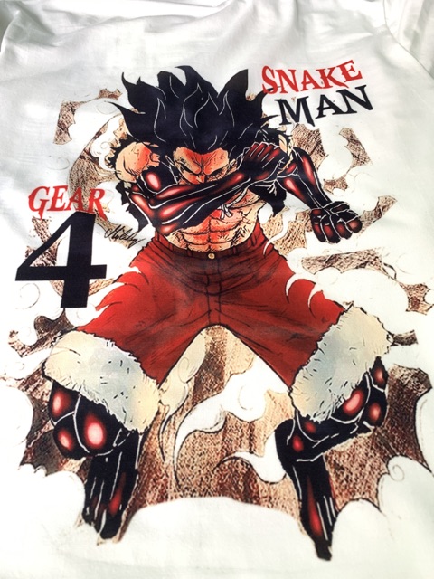 [SIÊU PHẨM] Áo Thun One Piece Figure Luffy Gear 4 Snake Man Cực Đẹp | Áo Phông Hải Tặc LUFFY SNAKE MAN 4 Tshirt OP81