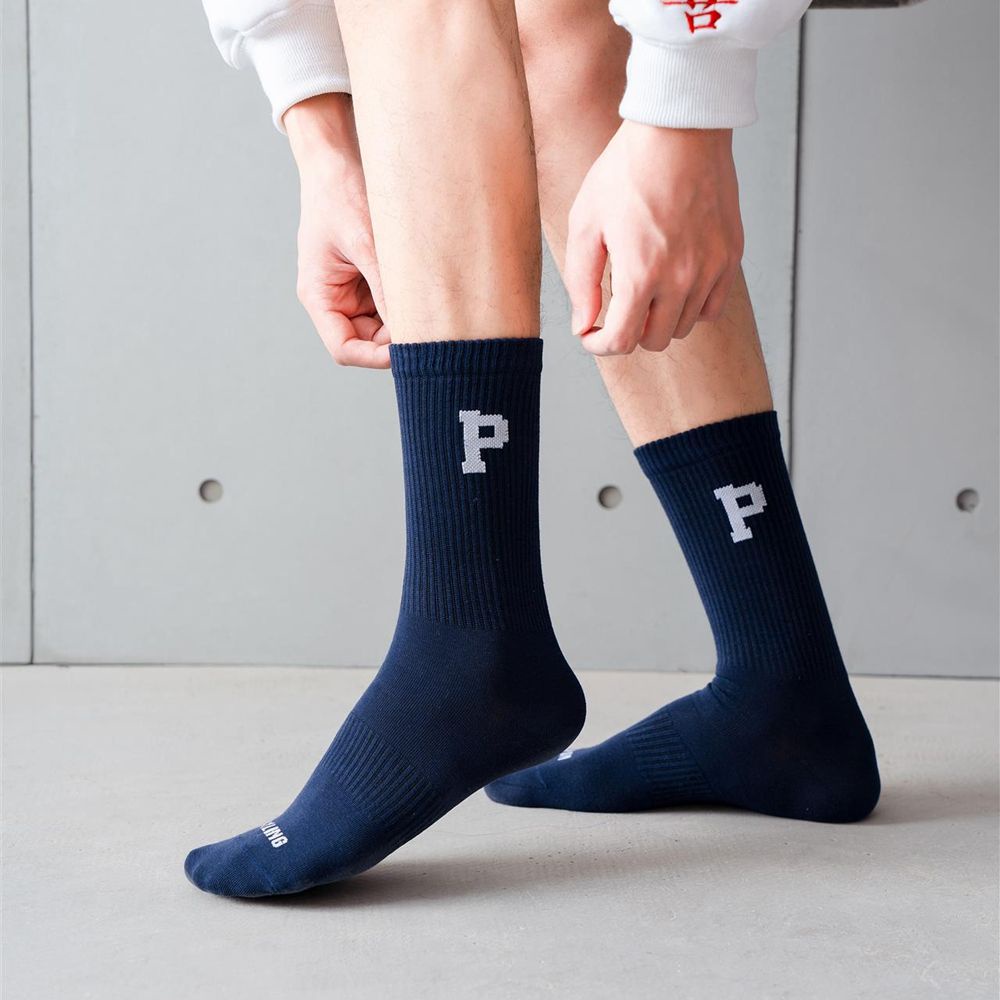 Vớ thể thao bằng cotton mềm mại thấm hút mồ hôi thoáng khí màu trơn đơn giản dành cho nam và nữ