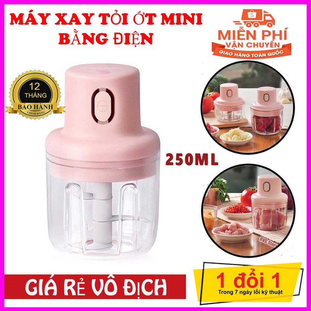 Máy Xay Đa Năng Sạc Điện 250ml Màu Hồng