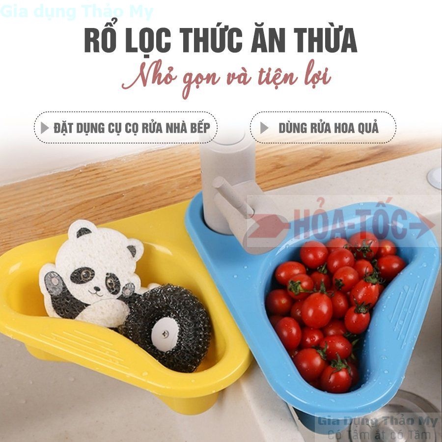 Khay lọc rác bồn rửa bát thông minh đa năng - khay lọc rác bồn rửa chén có móc treo tiện lợi nhà bếp