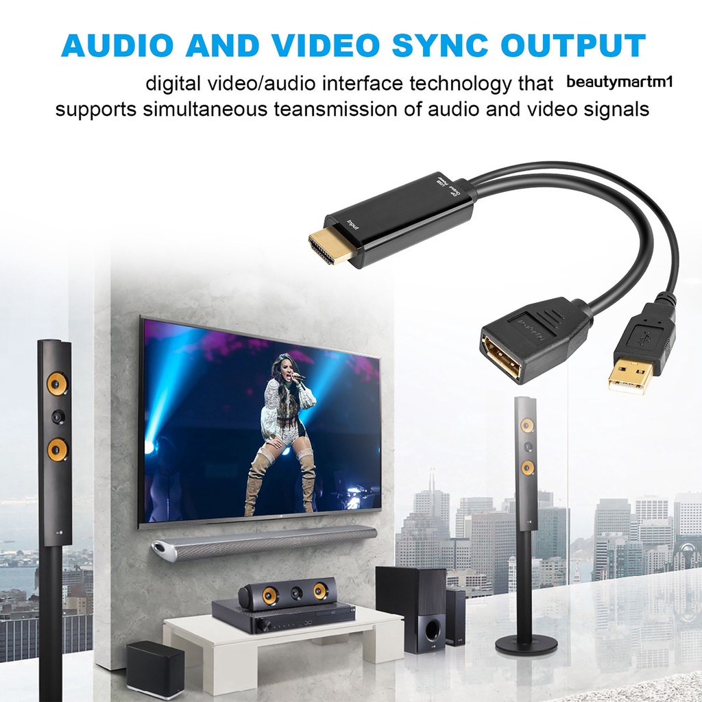 Cáp Chuyển Đổi Âm Thanh Video 4k 30hz Mini Dành Cho Màn Hình Laptop Hdtv | BigBuy360 - bigbuy360.vn