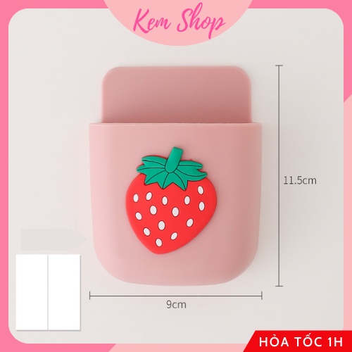 Kệ dán tường đa năng dễ thương Kem Shop, khay treo tường để bút/ điện thoại/ điều khiển, khay dính tường - K301