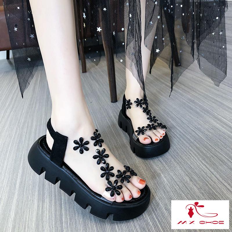 M & X~ Sandal Đế Dày Cá Tính Phong Cách Mới 2022 Cho Nữ